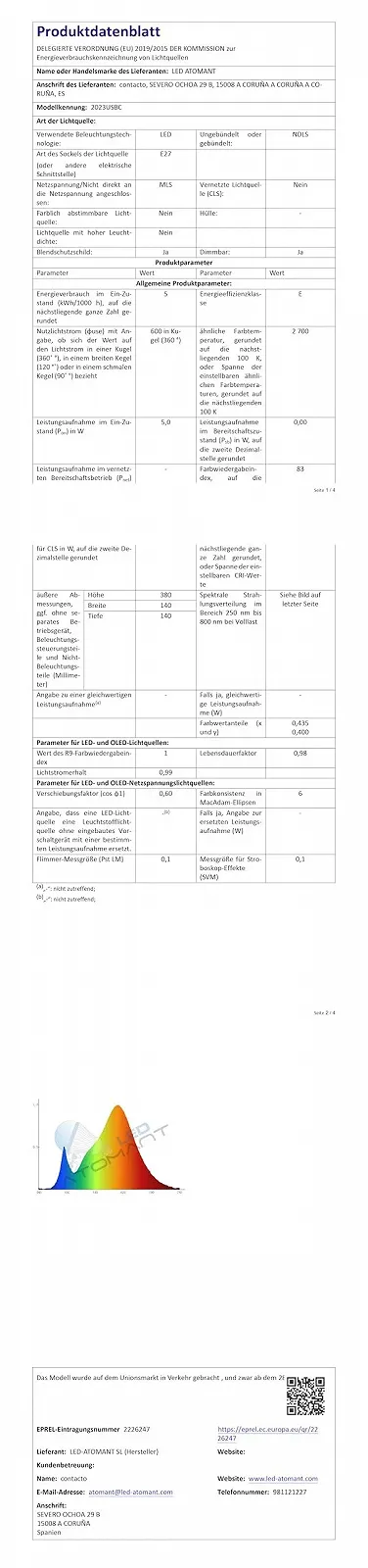 Настільна лампа LED ATOMANT Touch Dimmable USB A+C 3 рівні яскравості Бежевий, фото №9