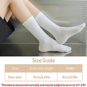 Носки Lusofie (3 пары) Женские хлопковые носки, без резинки, с широким поясом, для хлопка, носки до середины икры, удобная резинка, дышащие, комфортные, один размер synthetic.ua - Фото 1