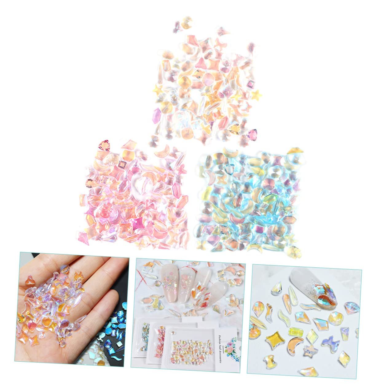 Стразы для ногтей Resin Flatback Кристаллы для ногтей Прозрачный, фото №5