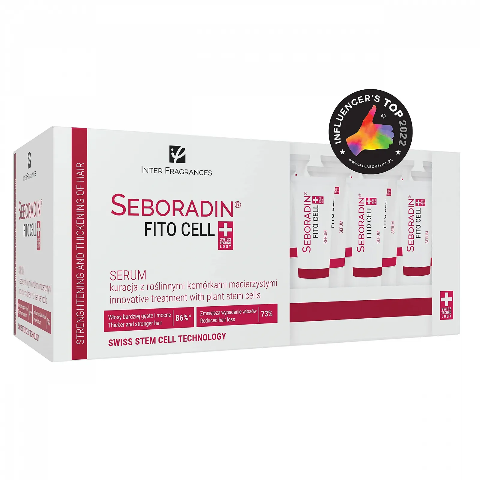 Сироватка Seboradin Fitocell проти випадіння та для росту волосся зі швейцарською технологією стовбурових клітин, 15 тюбиків x 6 г, фото №1