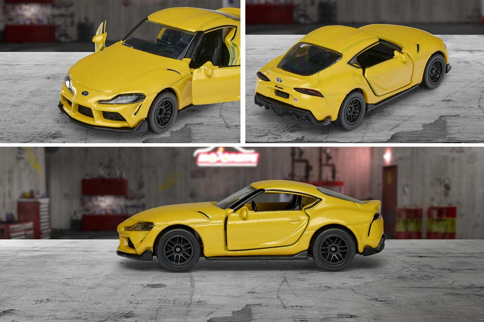 Іграшка Majorette Premium Toyota Supra Freewheel Відкривні частини Підвіска Торгова картка 1:64 7.5 см Жовтий, фото №2 Іграшка Majorette Premium Toyota Supra Freewheel Відкривні частини Підвіска Торгова картка 1:64 7.5 см Жовтий, фото №2