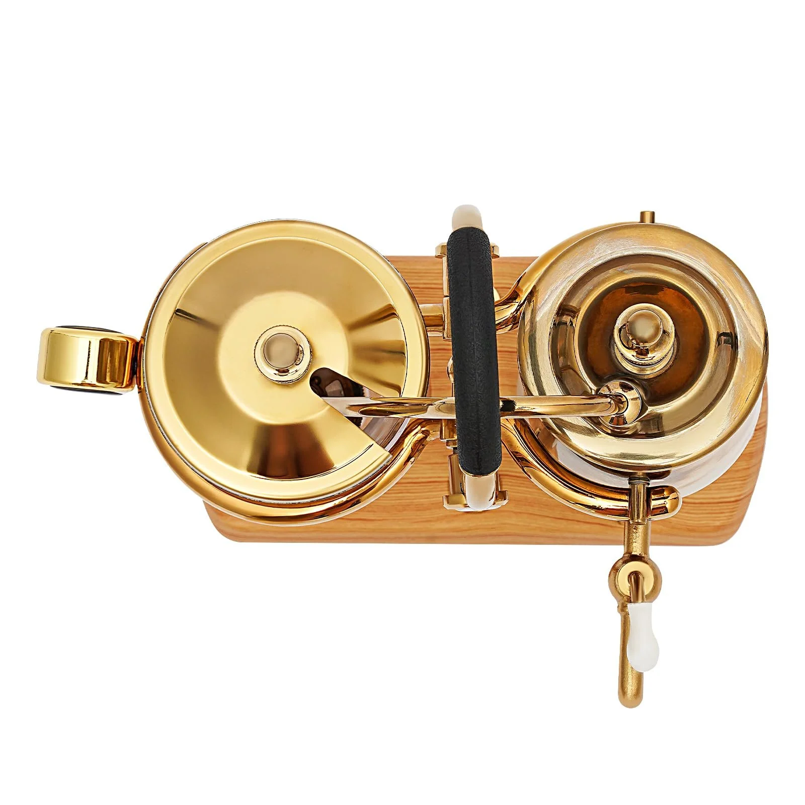 Сифонная кофеварка HANGKAI вакуумная стеклянная Золотистая, фото №5