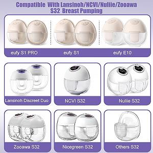 Клапан "Утиный клюв" 6 шт. и Силиконовая мембрана 2 шт. для Lansinoh Discreet Duo, eufy E10 S1 S1 Pro, NCVI Nuliie Nicegreen Life S32, аксессуары для замены synthetic.ua - Фото 1