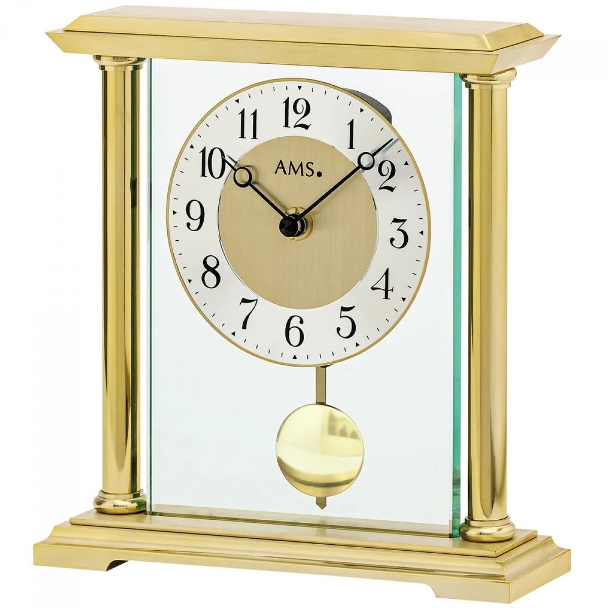 Кварцовий настільний годинник з маятником AMS Дерево Multi-Colour, фото №1