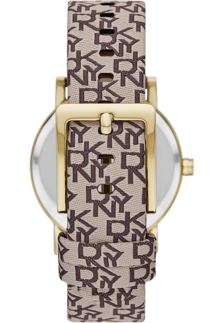 Жіночий аналоговий кварцовий годинник DKNY NY6691 Ремінець коричневий, фото №4