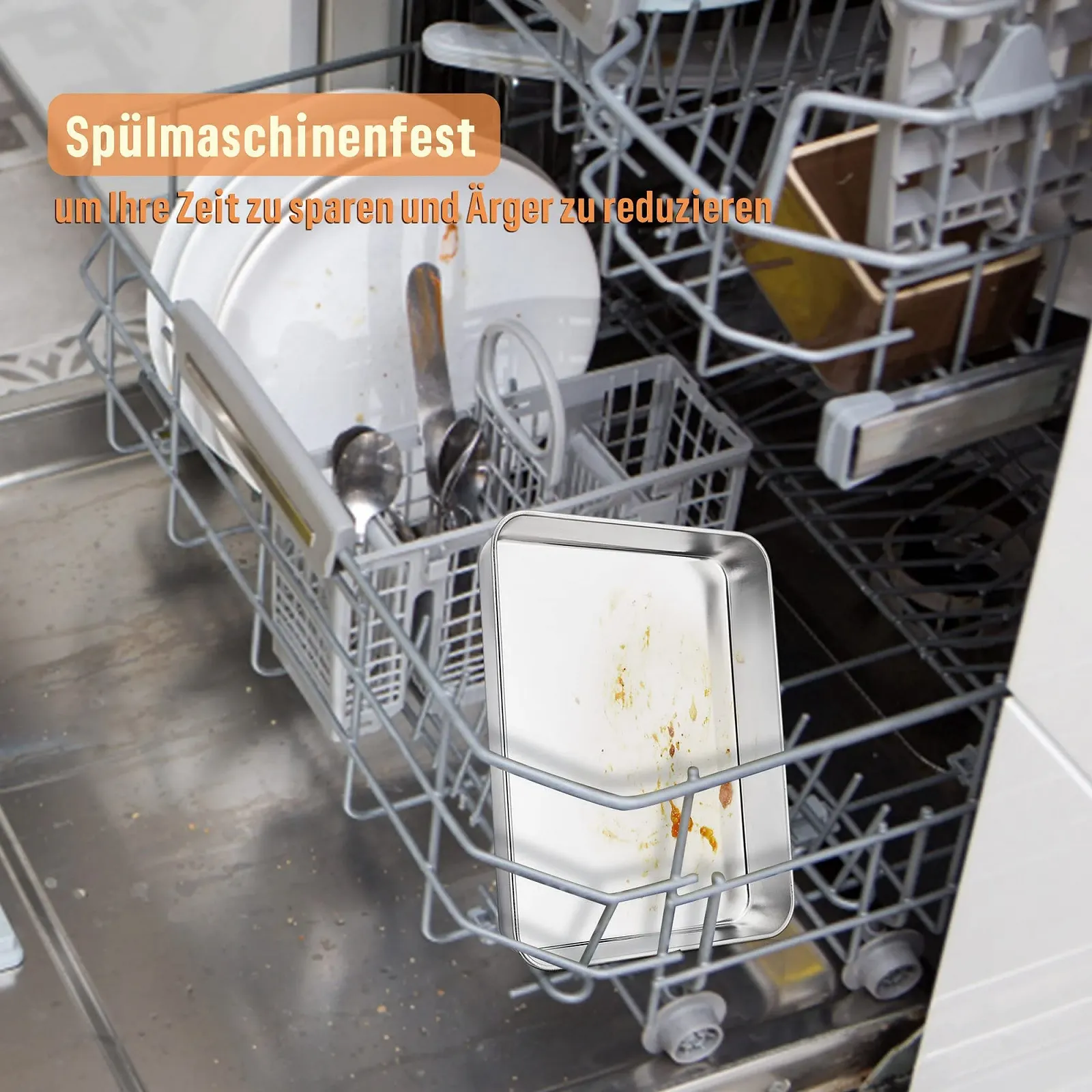 Форма для запекания Joyfair Нержавеющая сталь Прямоугольная 24 x 18 x 5 см, фото №4