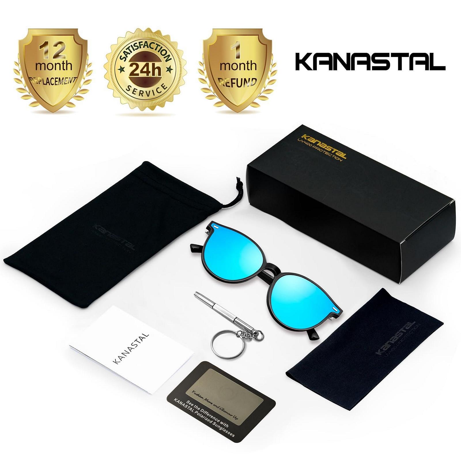 Великі поляризовані сонцезахисні окуляри KANASTAL Жіночі в стилі ретро вінтаж, фото №6