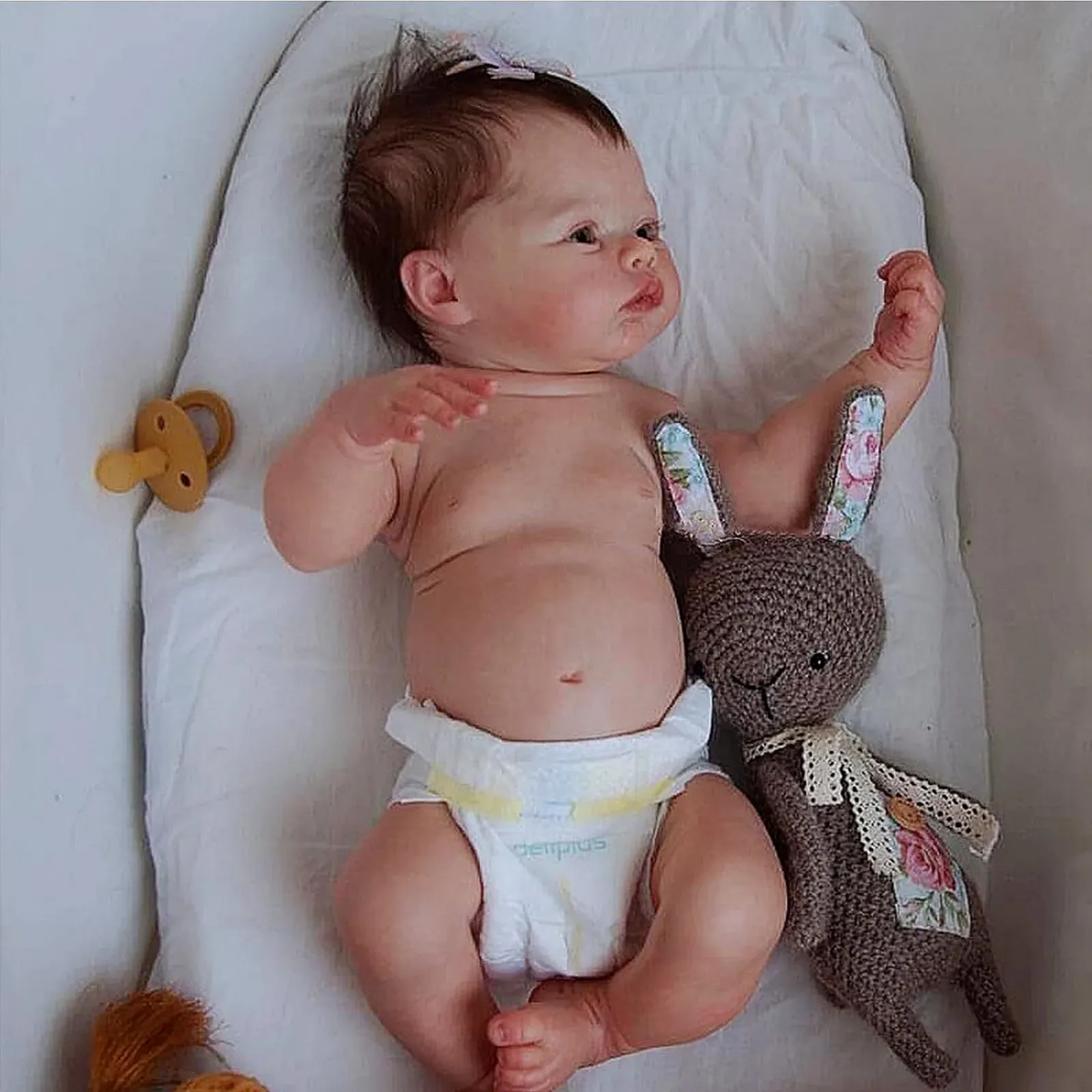 Кукла Реборн Девочка 49 см Ручной работы Моющаяся Реалистичная, фото №4