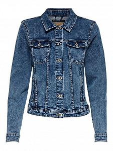 Куртка джинсовая ONLY LIFE DNM JACKET BB MB BEX02 NOOS Medium Blue Темно-синий S - Фото 1