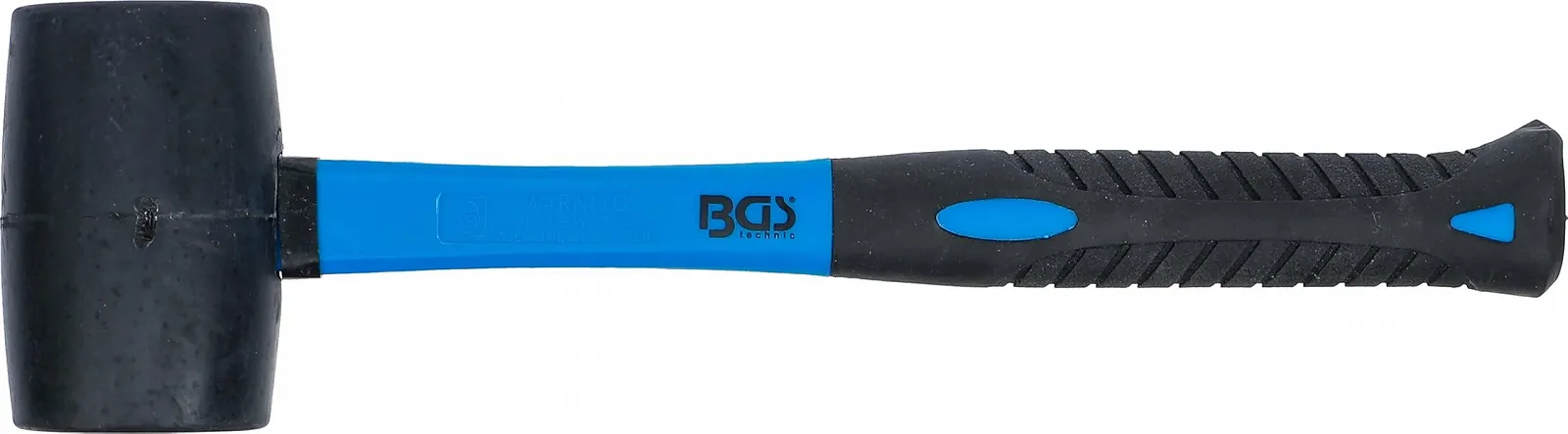 Киянка гумова кузовна BGS 1960 250 г фібергласова рукоятка Чорний/Синій, фото №6