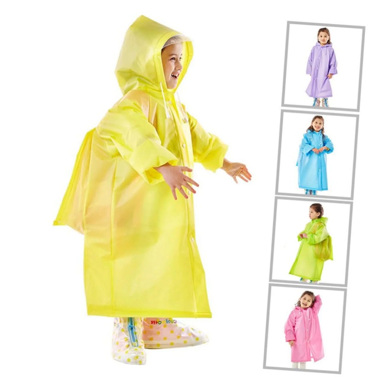 Пончо CALLARON 2 шт., дитяче, портативне, блакитне, фото №3