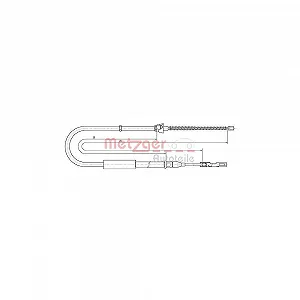 Трос стоянкового гальма METZGER 10.7515 задній лівий для AUDI - Фото 1