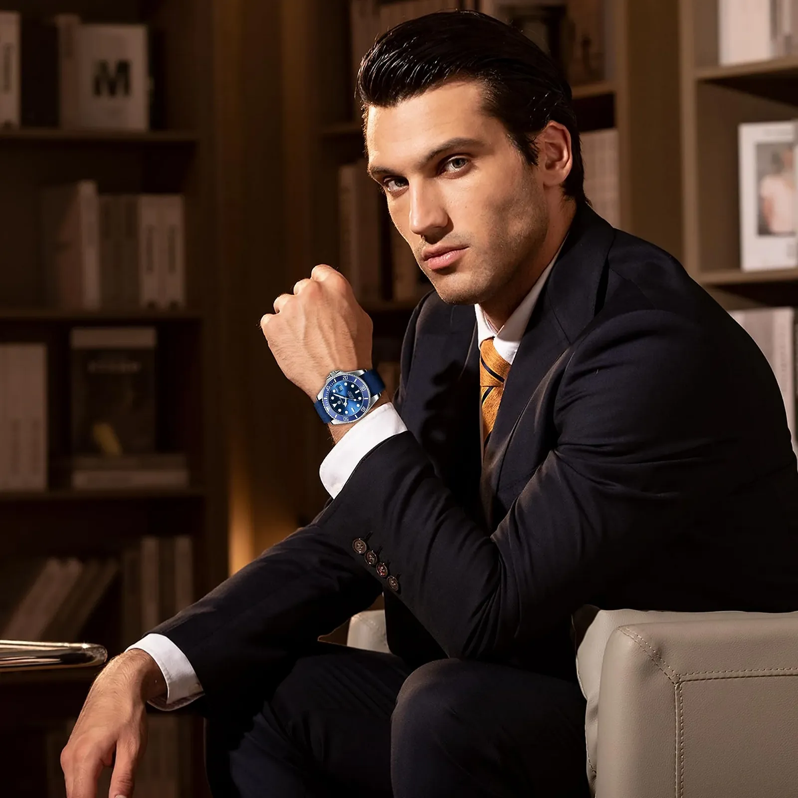 Механические Мужские Часы Автоматические Аналоговые 100 м Водонепроницаемые Мужские Дайвер Сапфировое Стекло Ремешок из Нержавеющей Стали Календарь Металлический Браслет, фото №2 Механические Мужские Часы Автоматические Аналоговые 100 м Водонепроницаемые Мужские Дайвер Сапфировое Стекло Ремешок из Нержавеющей Стали Календарь Металлический Браслет, фото №2