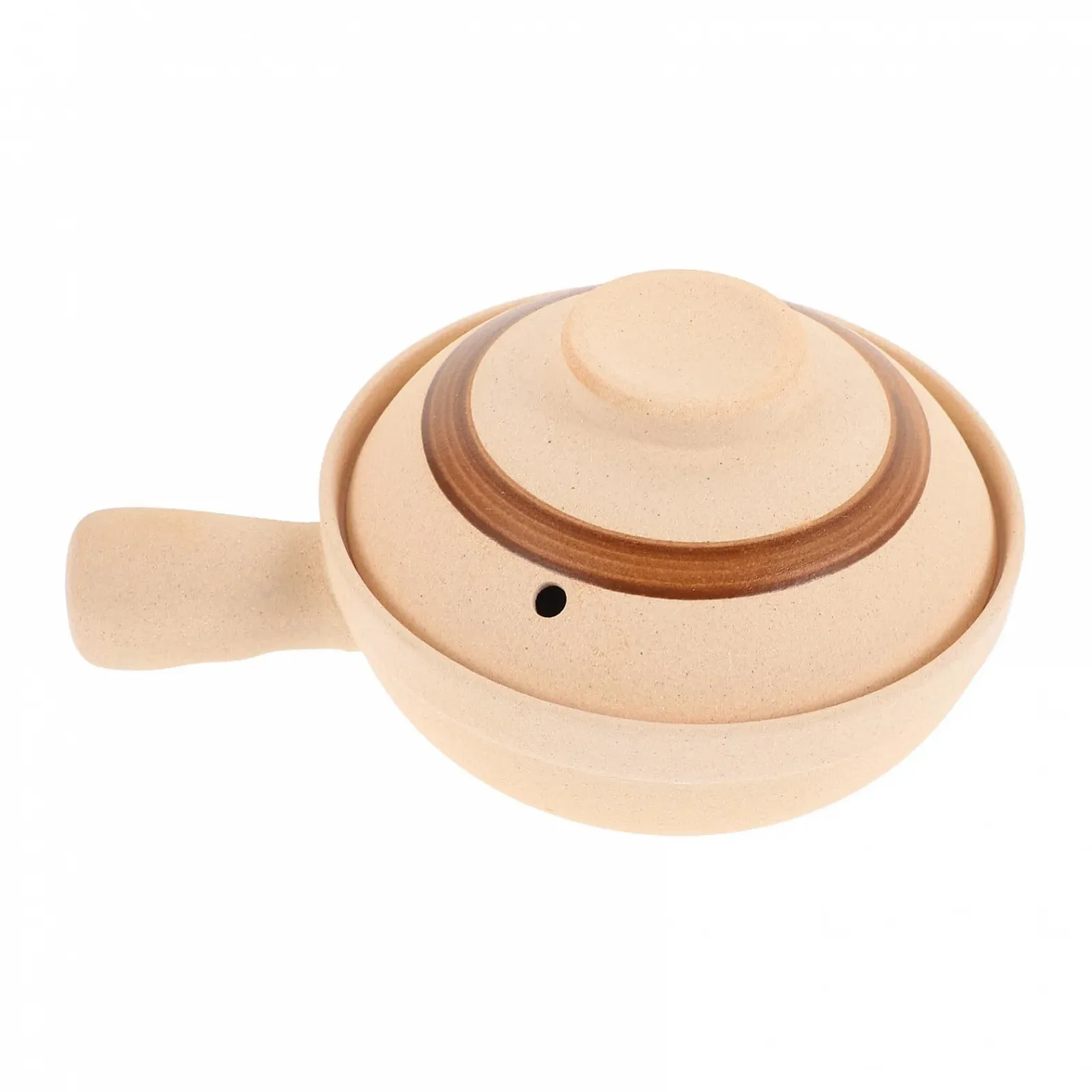 Кастрюля для тушения Керамическая Термостойкая с одной ручкой и крышкой, фото №1