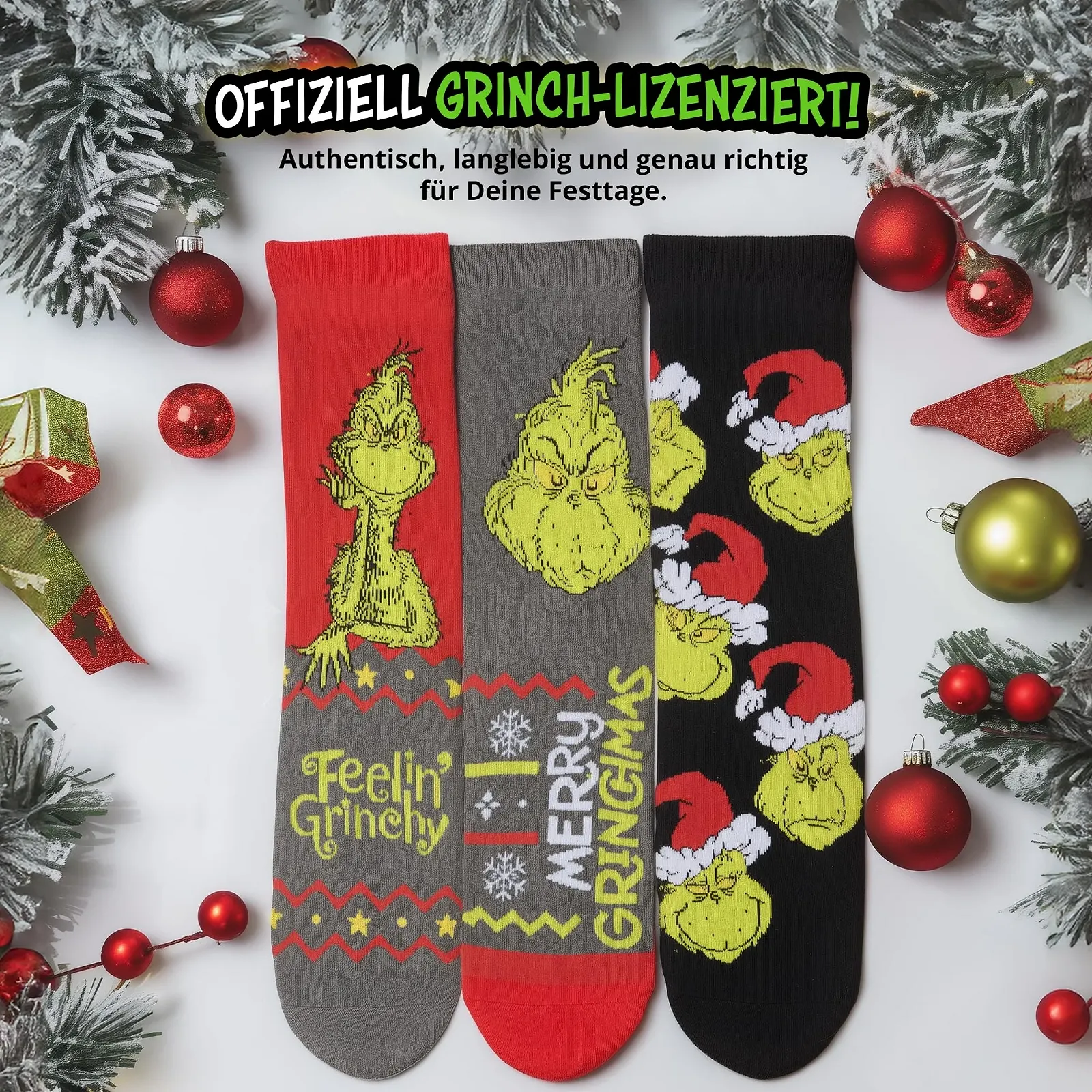 Шкарпетки The Grinch Trainers Unisex (3 пари), фото №6