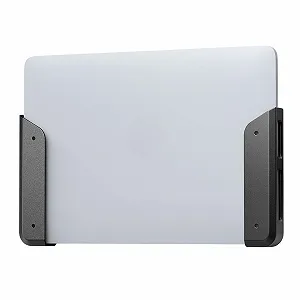 Универсальное крепление для ноутбука для настенного и подстольного монтажа - регулируемый кронштейн для устройств толщиной до 26 мм - совместим с MacBook, Surface, клавиатурами, планшетами, Nintendo Switch (черный) - Фото 1