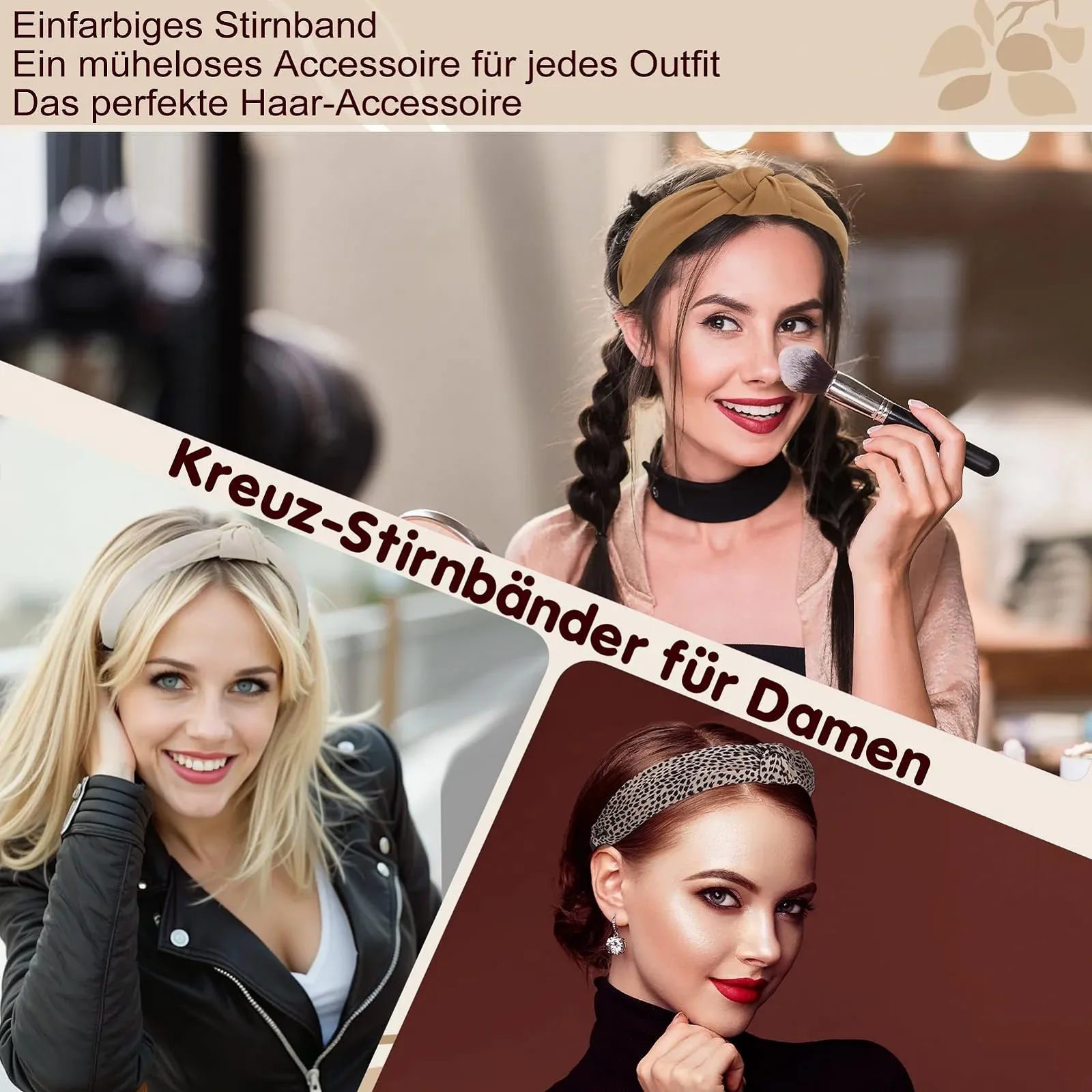 Набір жіночих обручів для волосся з перлами, 6 штук, фото №7