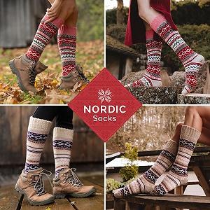 Носки NORDIC, 2 пары шерстяных носков до колен из мериноса для мужчин и женщин, теплые зимние носки, мягкие и удобные synthetic.ua - Фото 1