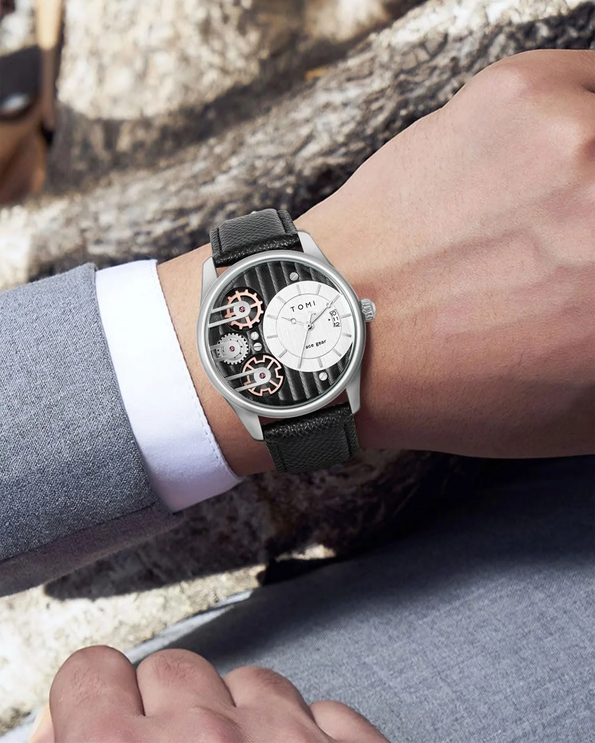 Чоловічий Годинник CIVO Аналоговий Шкіряний Ремінець Кварцовий, фото №5