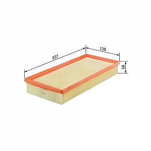 Воздушный фильтр BOSCH F 026 400 157 для AUDI VW - Фото 1