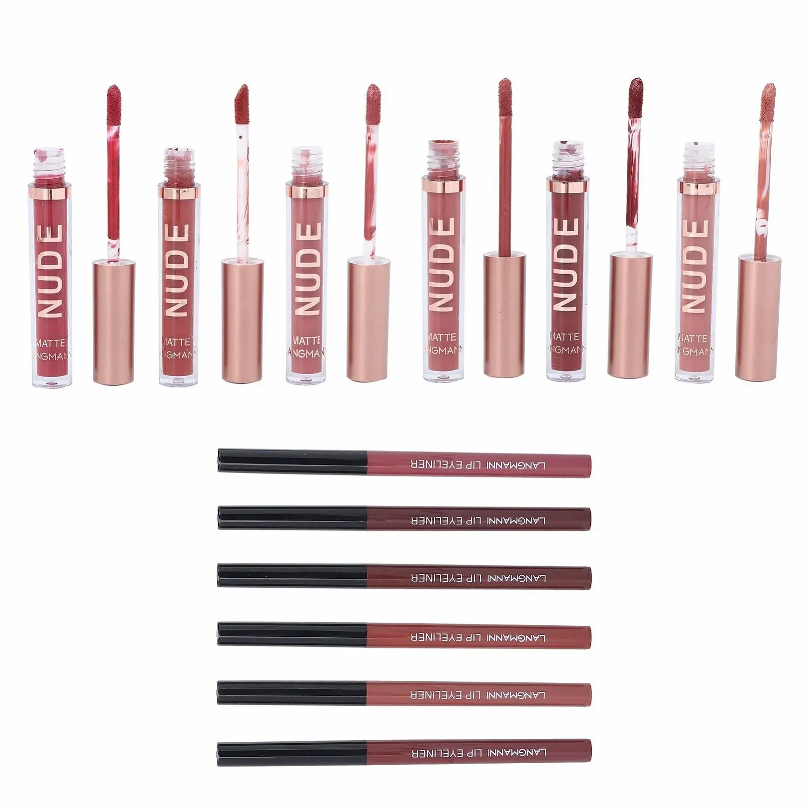 Набір матових блисків та олівців для губ з 12 предметів, фото №4