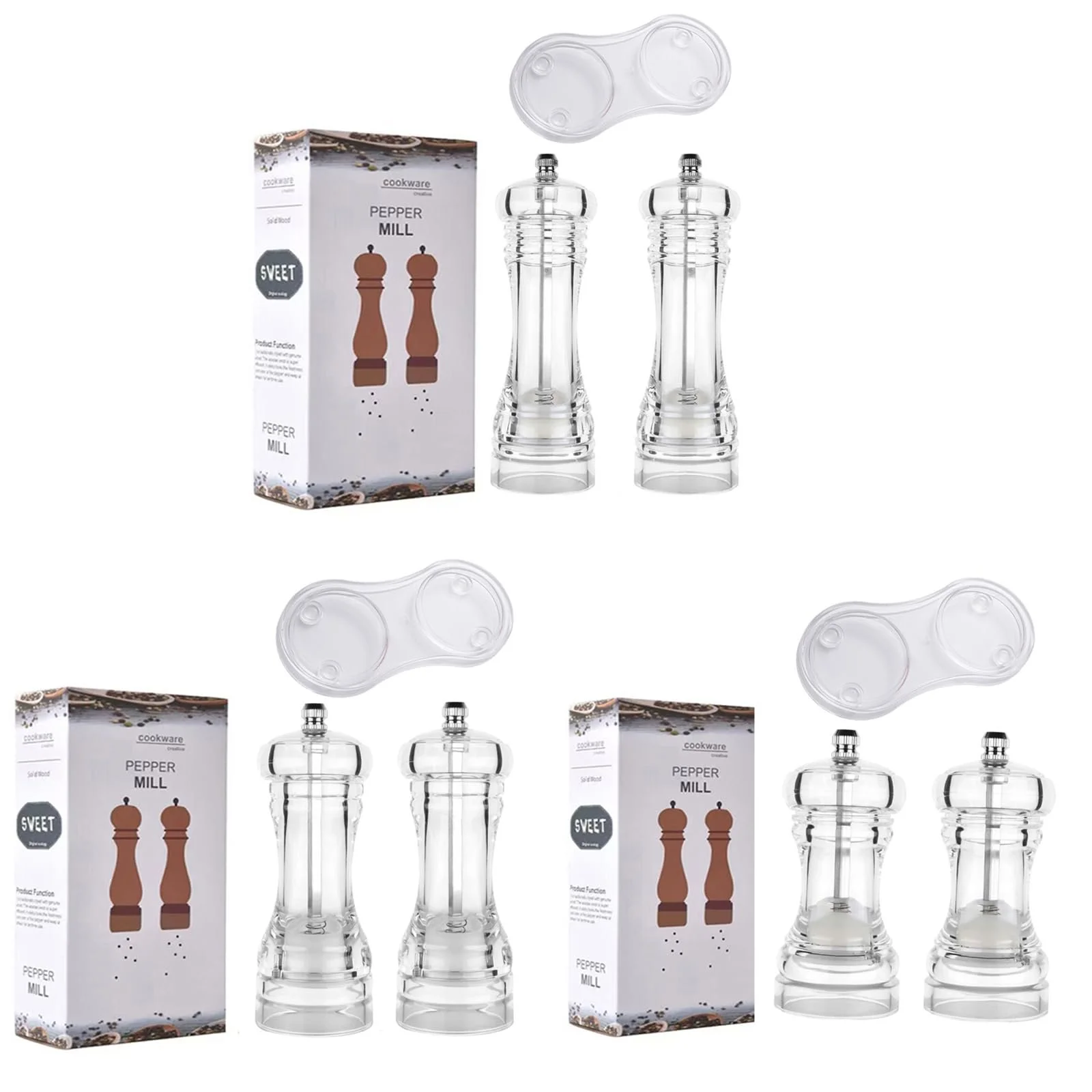 Млин для солі та перцю акриловий Легкий у використанні, фото №5