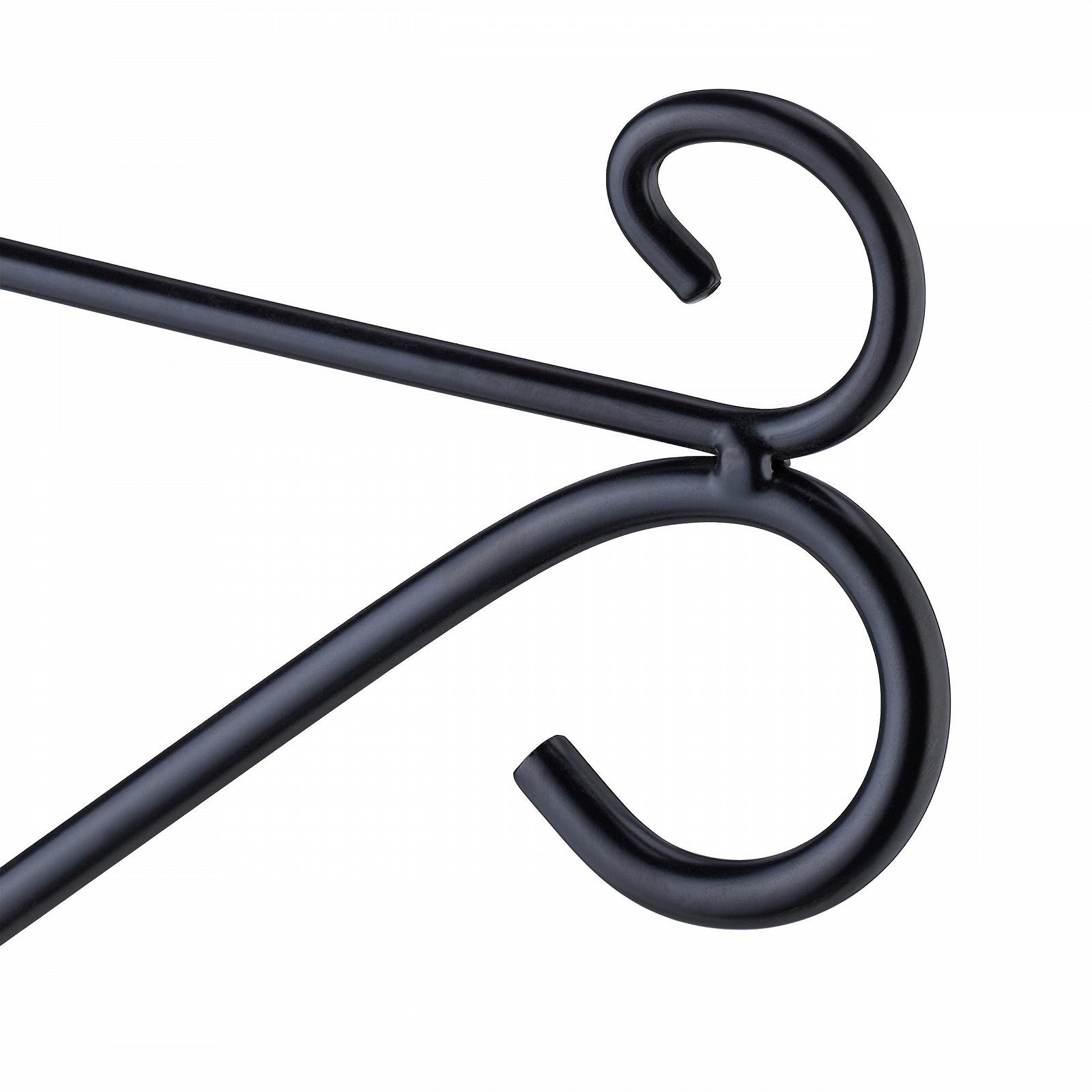 Тримачі для підвісних кошиків Relaxdays набір 2 шт. 28 x 30 x 2 см Залізо Чорний, фото №7