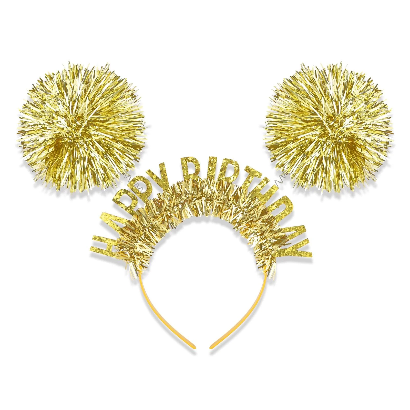 Обруч З Днем народження Golden "Happy Birthday", фото №1