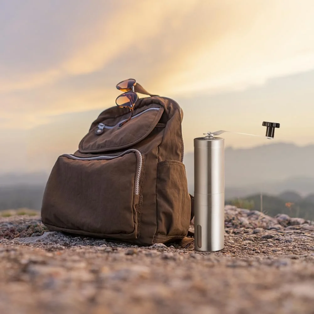 Ручна кавомолка Регульована керамічна конічна з нержавіючої сталі для приготування кави методом крапельного зрошення, еспресо, для дому та подорожей, фото №4