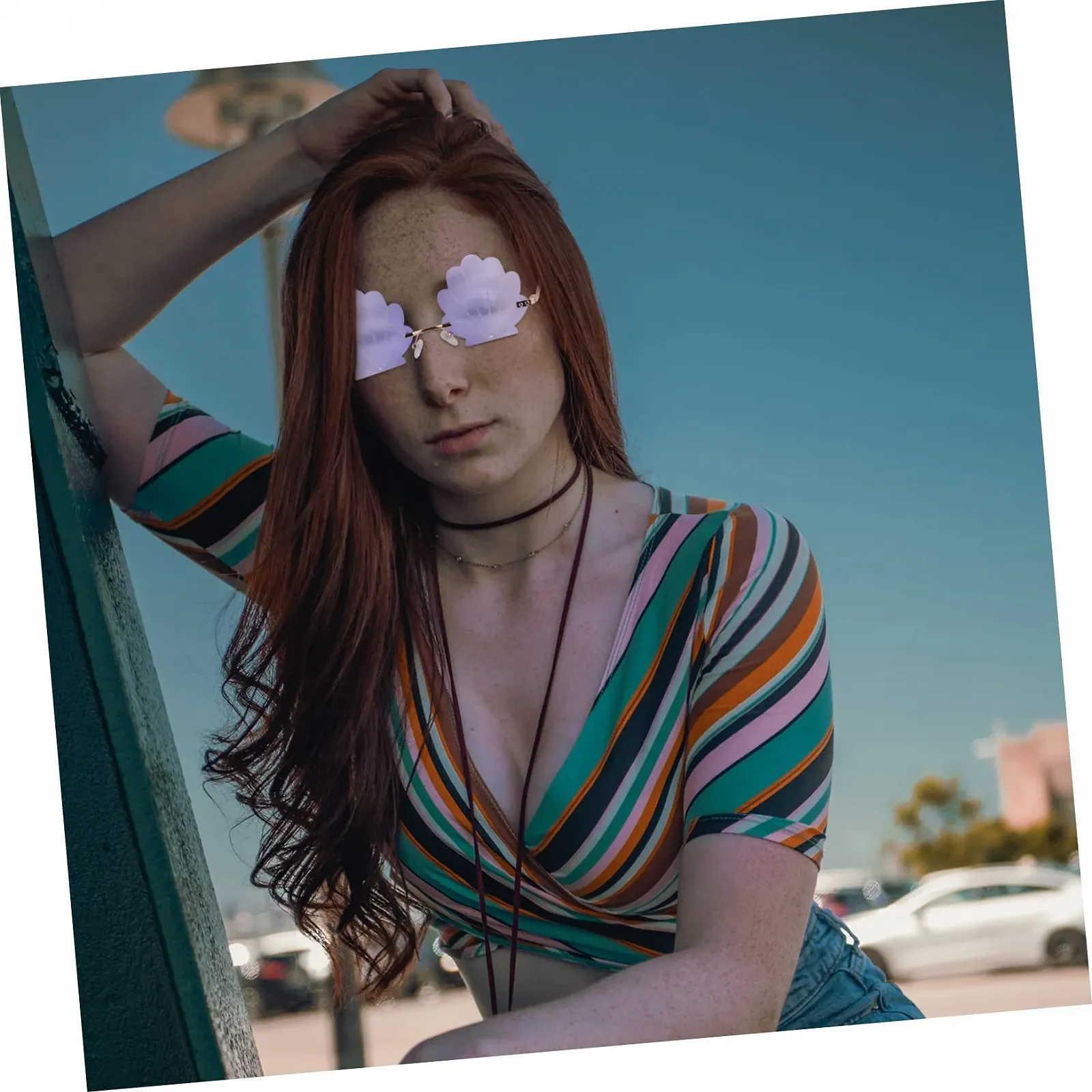 Забавні окуляри у формі мушлі Holibanna фіолетові, фото №2 Забавні окуляри у формі мушлі Holibanna фіолетові, фото №2