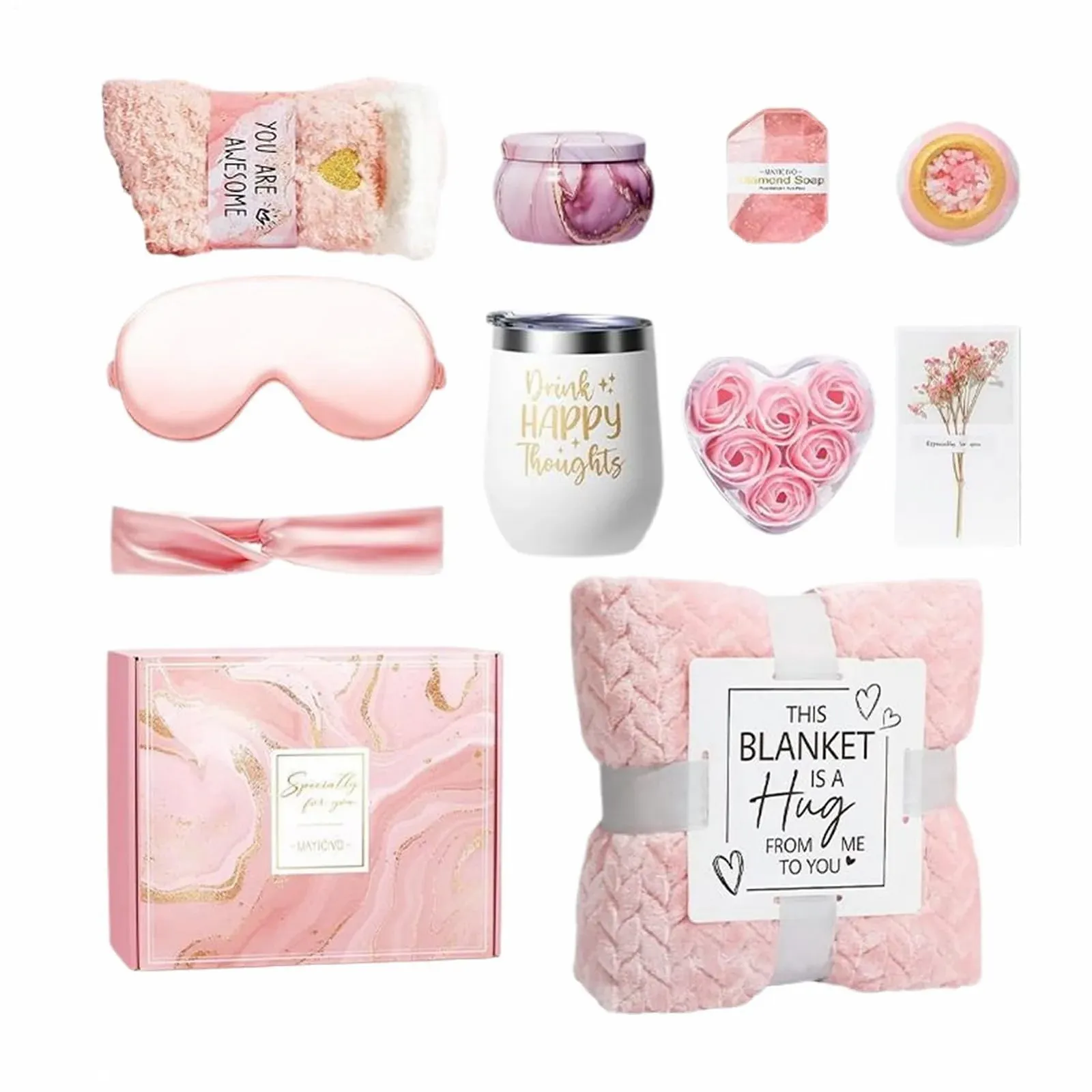 Набір для жінок - Мішечок для відпочинку для жінок - Набір для релаксації та гарного самопочуття з фланелевою ковдрою, фото №8