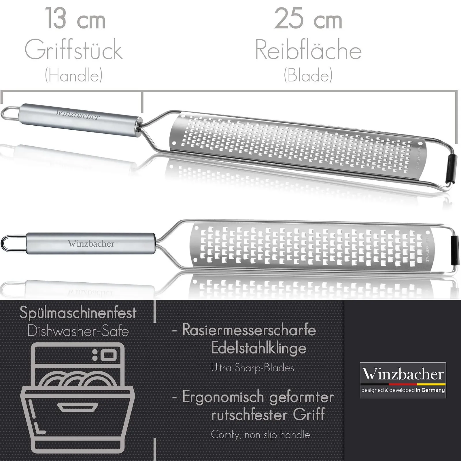 Терка The Original Stainless Steel, набор 2 шт., фото №2