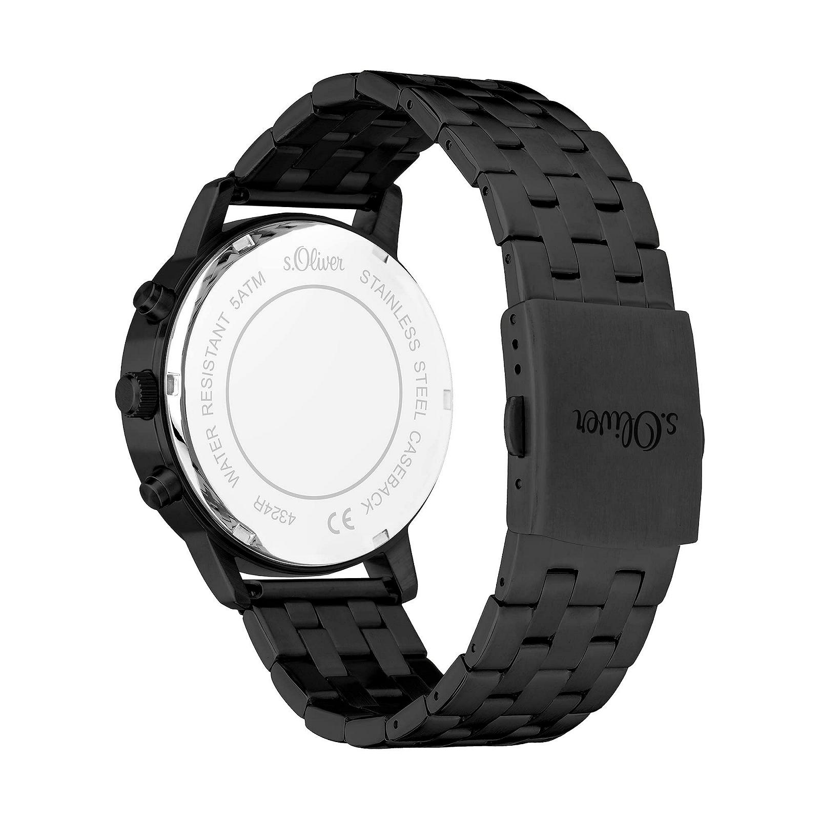 Женские часы s.Oliver Аналоговый Кварц Нержавеющая сталь черный, фото №2