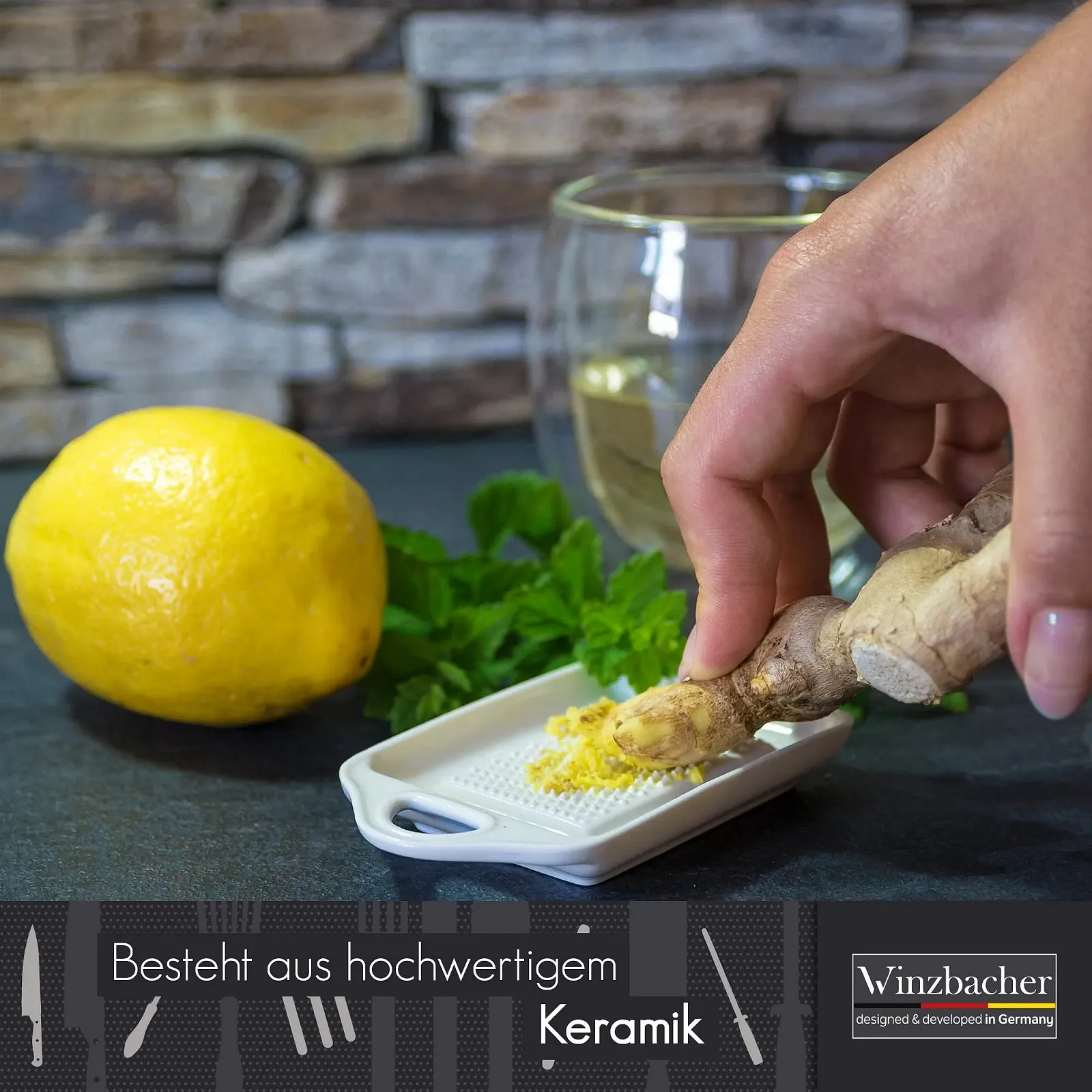 Терка керамічна Original для імбиру, Ideal для імбиру, куркуми та часнику, фото №4