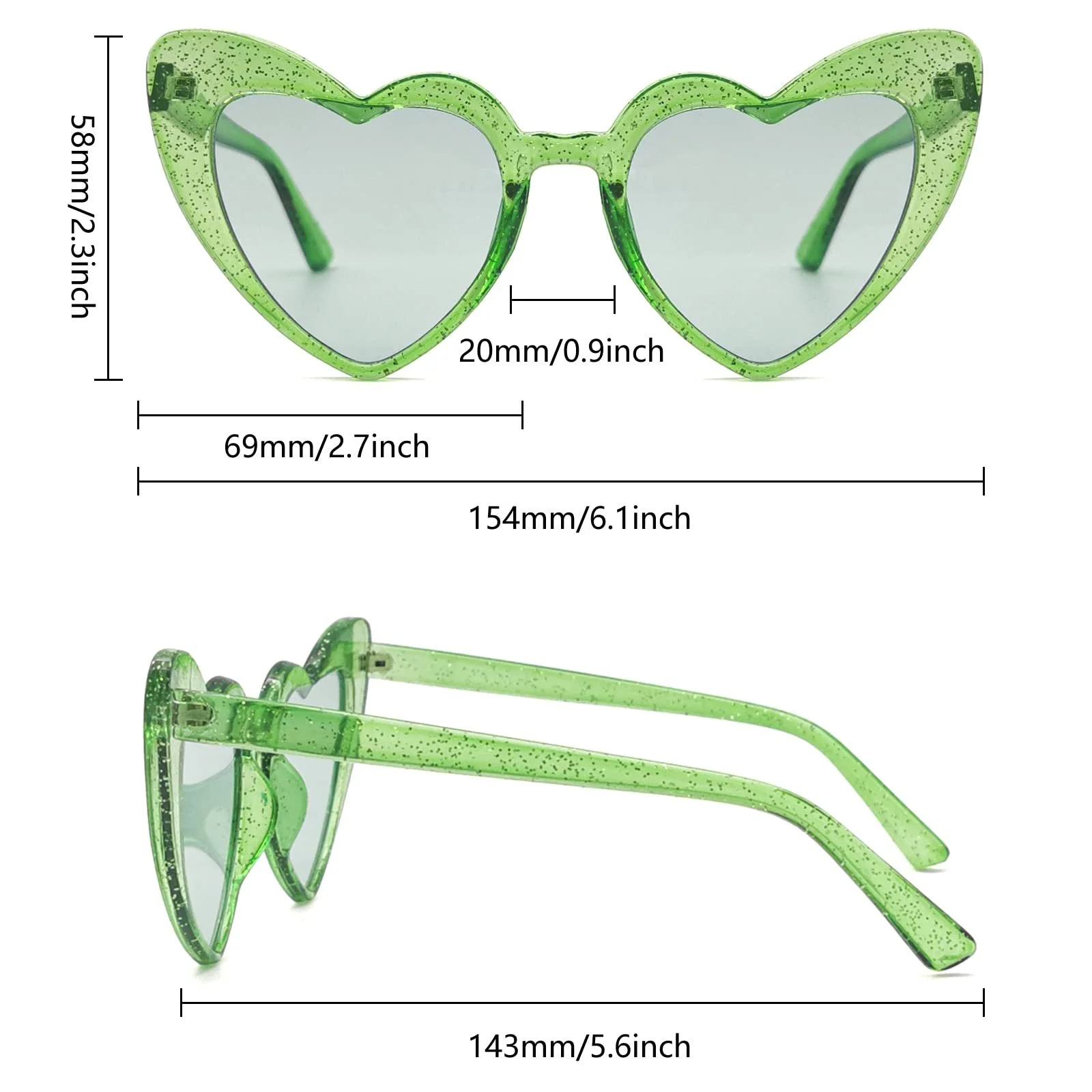 Сонцезахисні окуляри Ретро Серце Long Keeper Вінтажні жіночі у формі серця з захистом UV400, фото №3