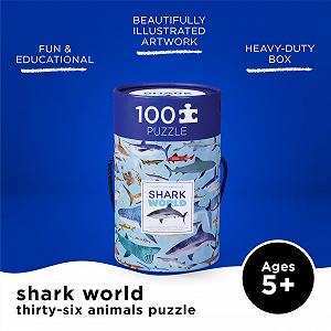 Подлоговый пазл Crocodile Creek Shark 4054-8 100 элементов в тубусе 35 x 48 см Разноцветный synthetic.ua - Фото 1