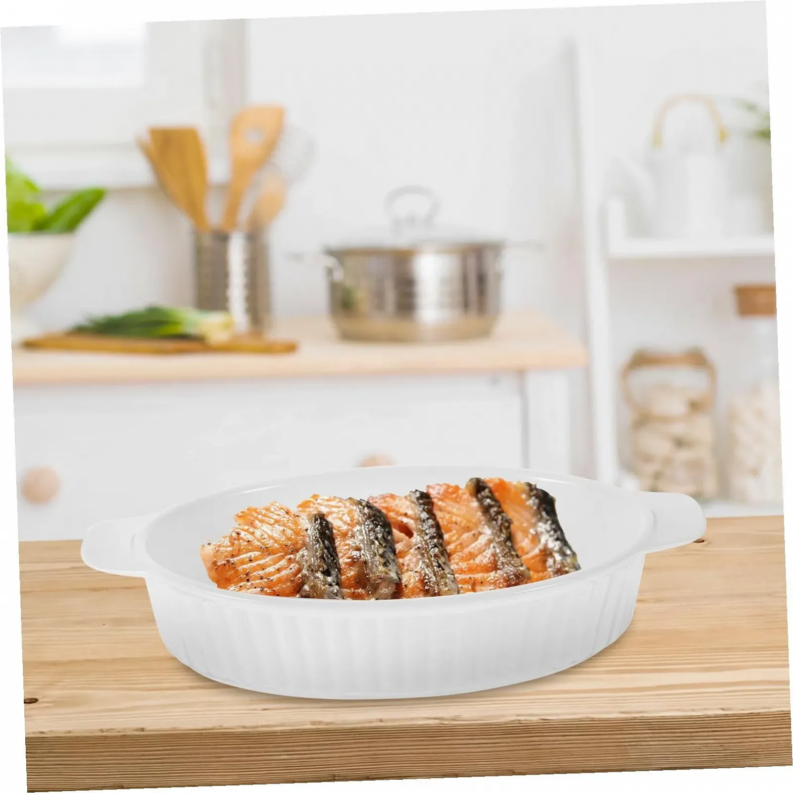 Форма для запекания Toyvian керамическая с двойными ручками термостойкая антискользящая, фото №9