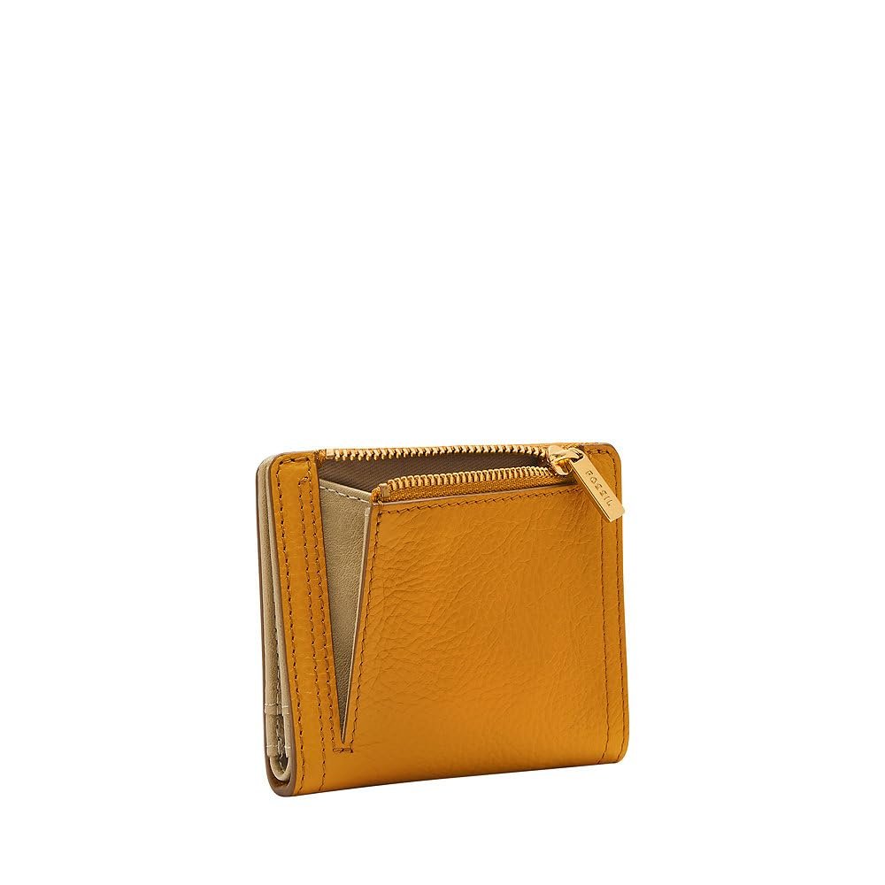 Женский кошелек бифолд Fossil Logan SL7829763 Желтый кожаный, Желтый, Повседневный, фото №5