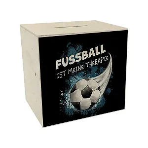 Скарбничка Football is my therapy Дерев'яна - Фото 1
