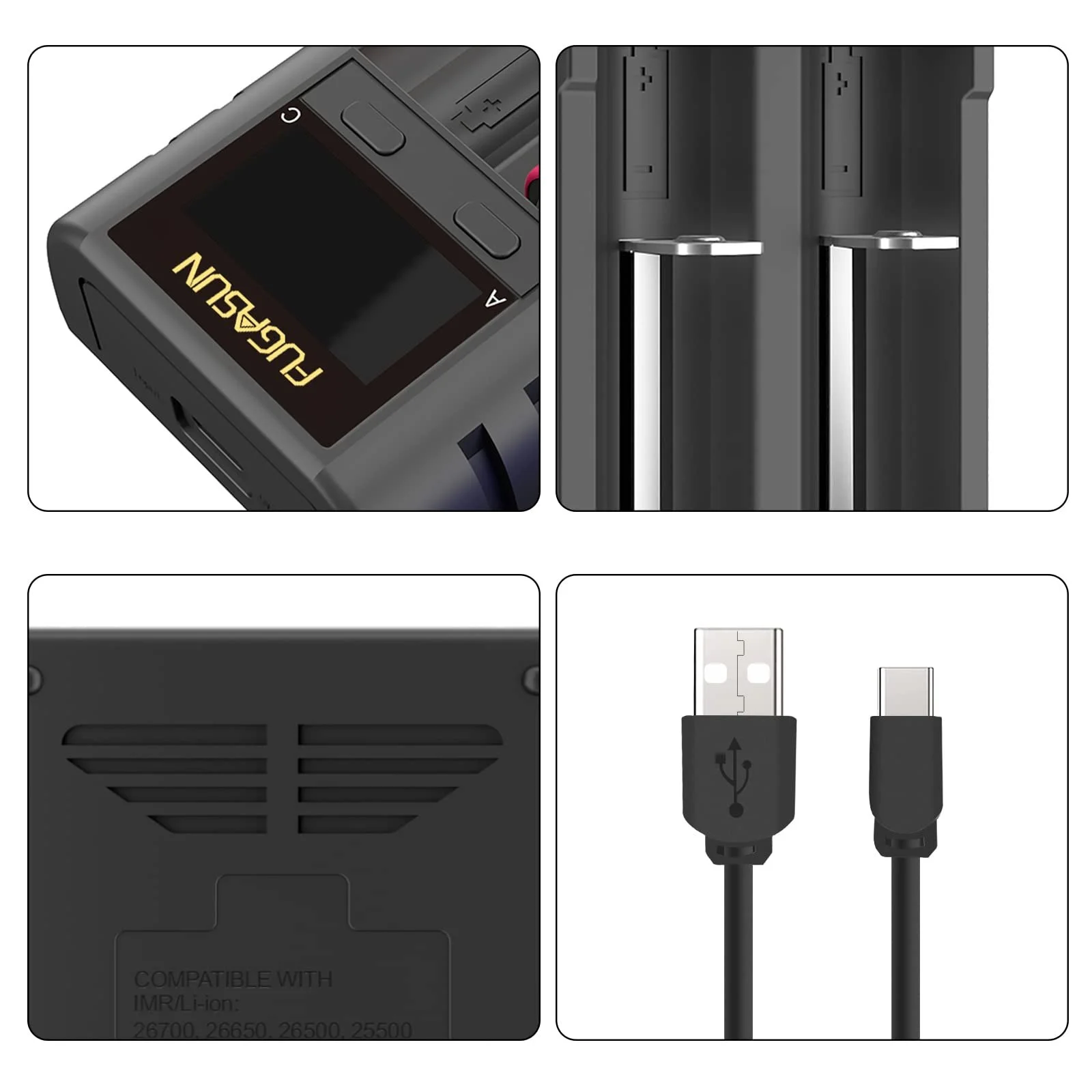 Зарядное устройство для аккумуляторов 21750 21700, интеллектуальное LCD, с PC B-защитной пластиной, фото №7 Зарядное устройство для аккумуляторов 21750 21700, интеллектуальное LCD, с PC B-защитной пластиной, фото №7