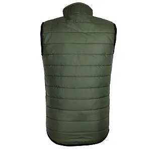 Жилет зимний MS-Trachten Moni детский стеганный с вышивкой головы коня, оливковый - Фото 1