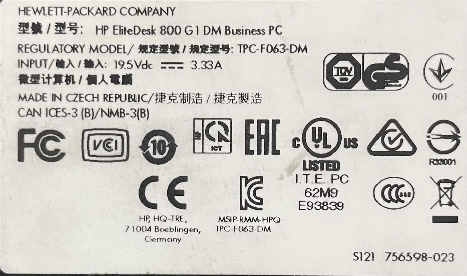 Комп'ютер HP EliteDesk 800 G1 Intel Core i5-4570 3,2 ГГц 16GB 500GB HDD чорний, фото №3