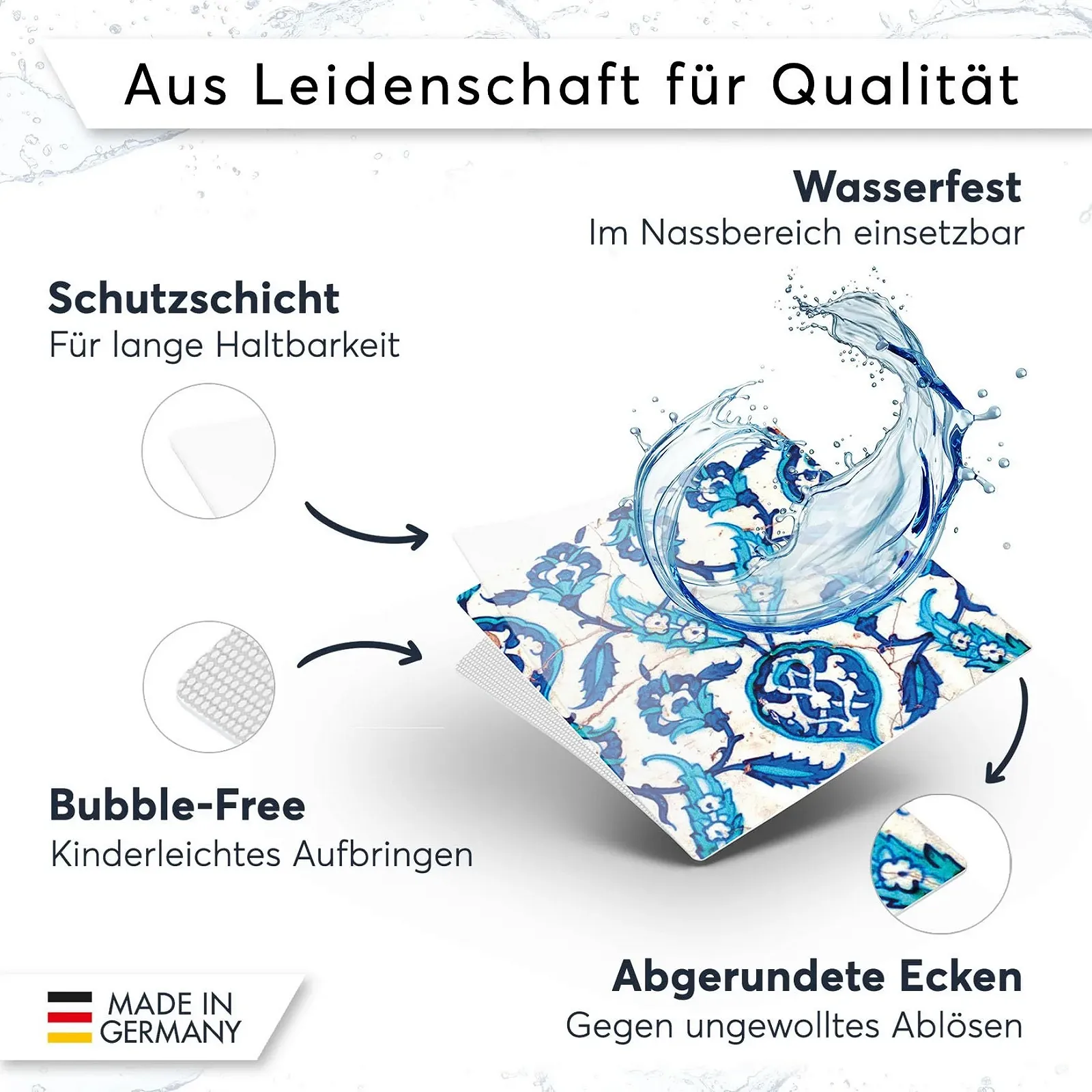 Декоративні наклейки Creatisto Hamam Vibes Плитка мозаїка 10 x 10 см 9 штук, фото №4