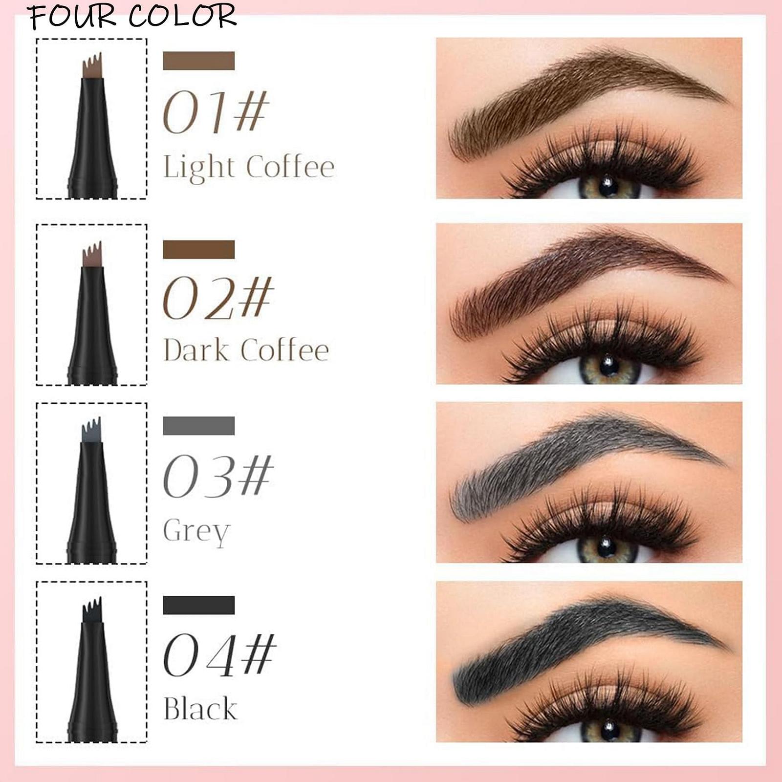 Карандаш для бровей 3D Microblading Tattoo Pen с 4-мя зубцами, Водостойкий карандаш для бровей Magic Pencil (Цвет: Темно-коричневый), фото №3