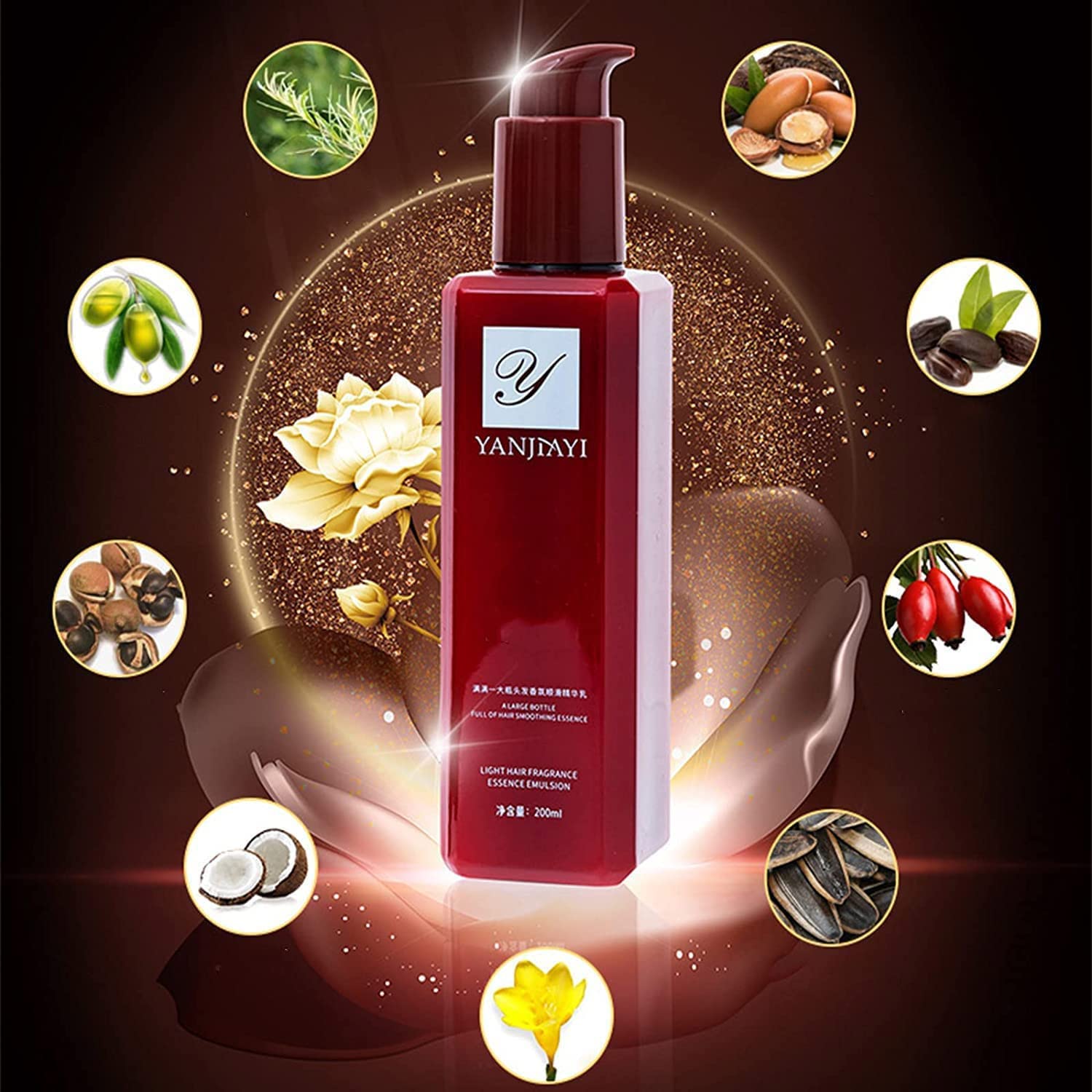 Кондиционер Yanjiayi Leave-in Treatment Hair Serum Nourishing Treatment Soft Smooth Repair Damage 1 шт., фото №6