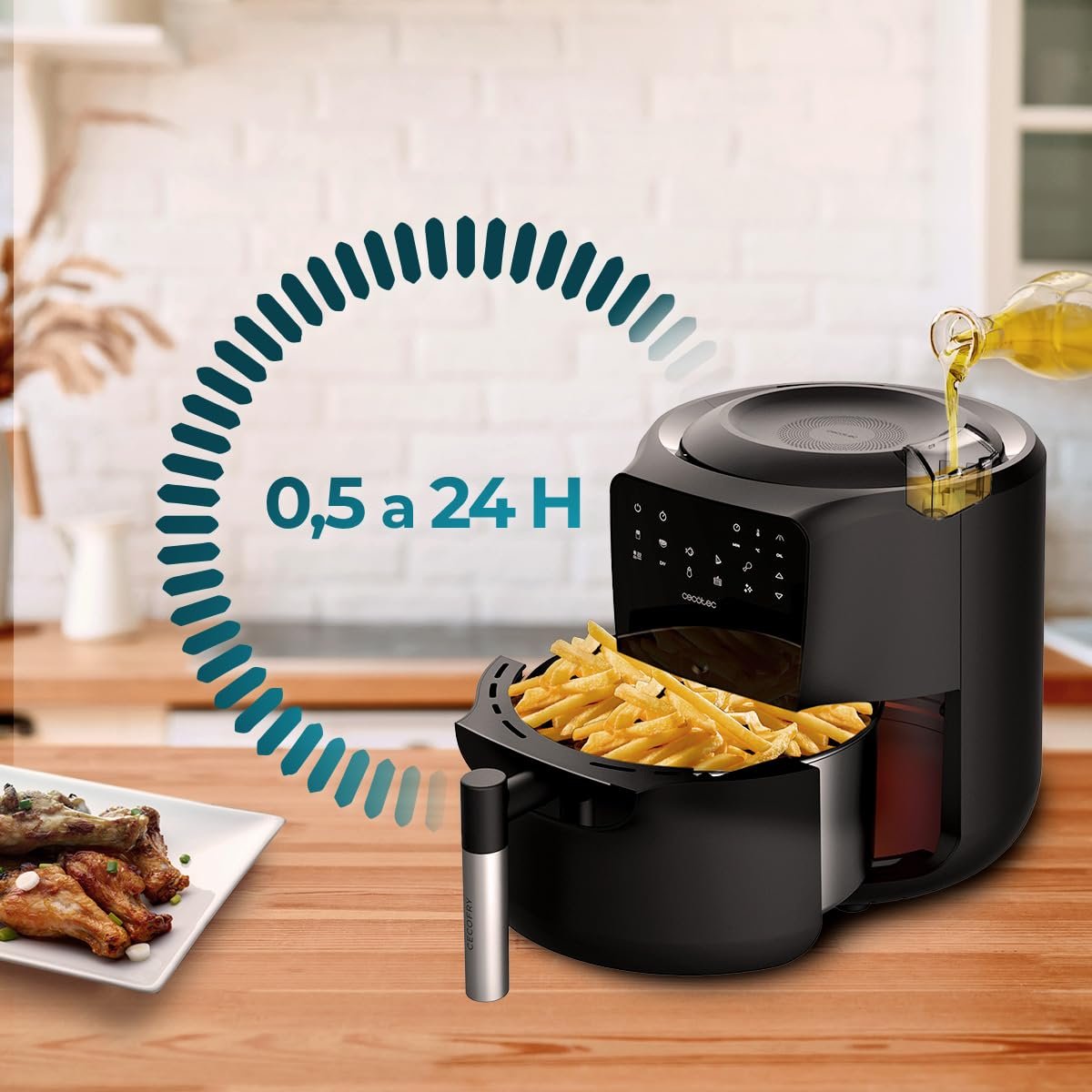 Мультипечь Cecotec Cecofry Rain M 5.5 л 1550 Вт Распылитель Сенсорное управление 8 меню, фото №15 Мультипечь Cecotec Cecofry Rain M 5.5 л 1550 Вт Распылитель Сенсорное управление 8 меню, фото №15