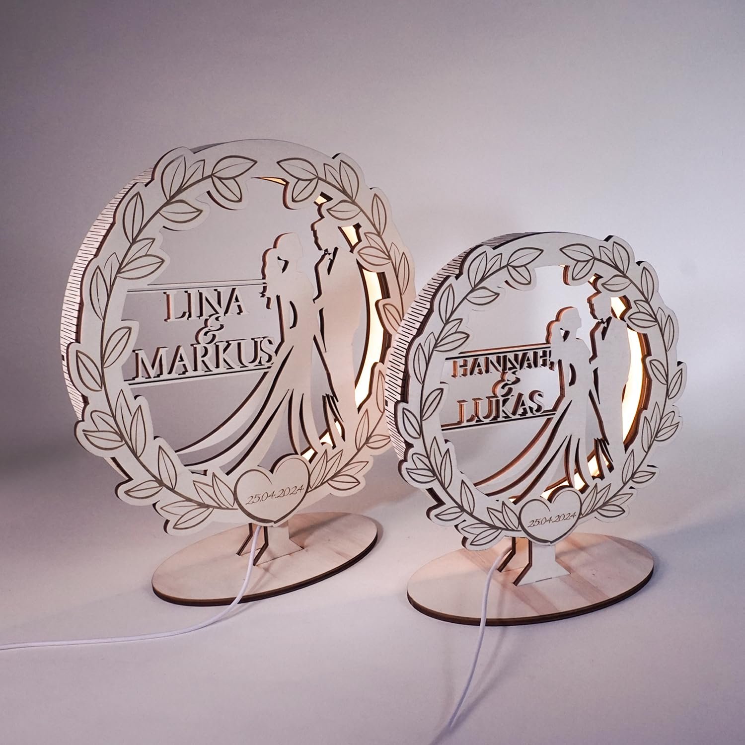 Настільна лампа Namofactur USB Фанера тополі, фото №5