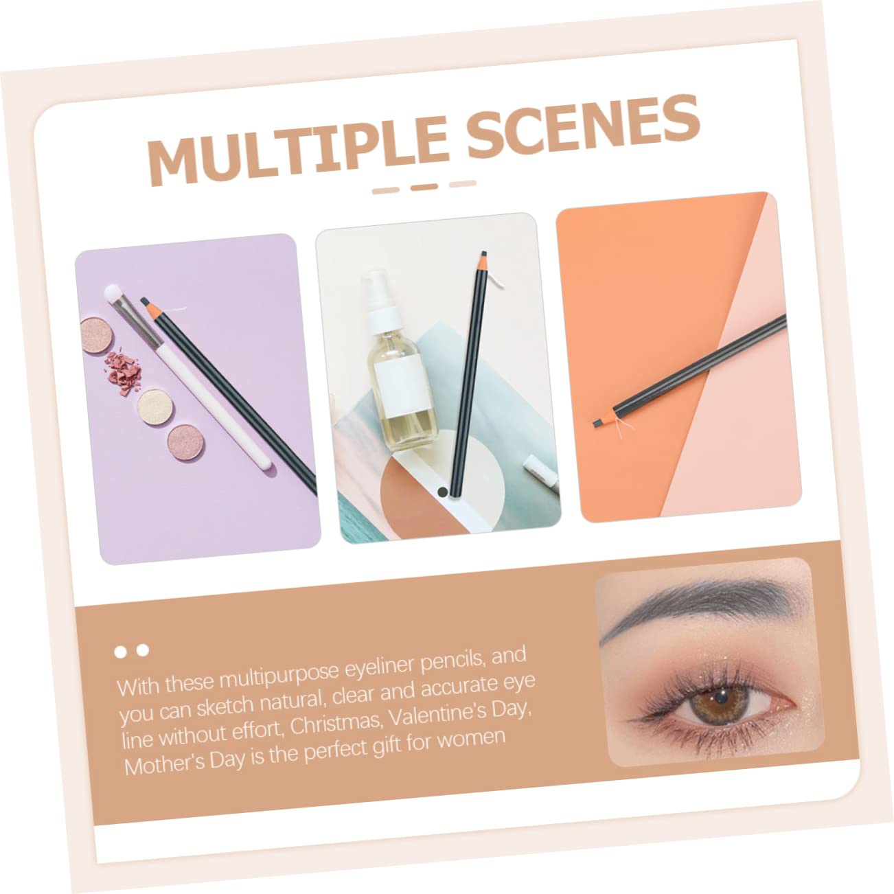 Набор Mikinona 5 шт водостойкие карандаши для бровей серая, фото №3