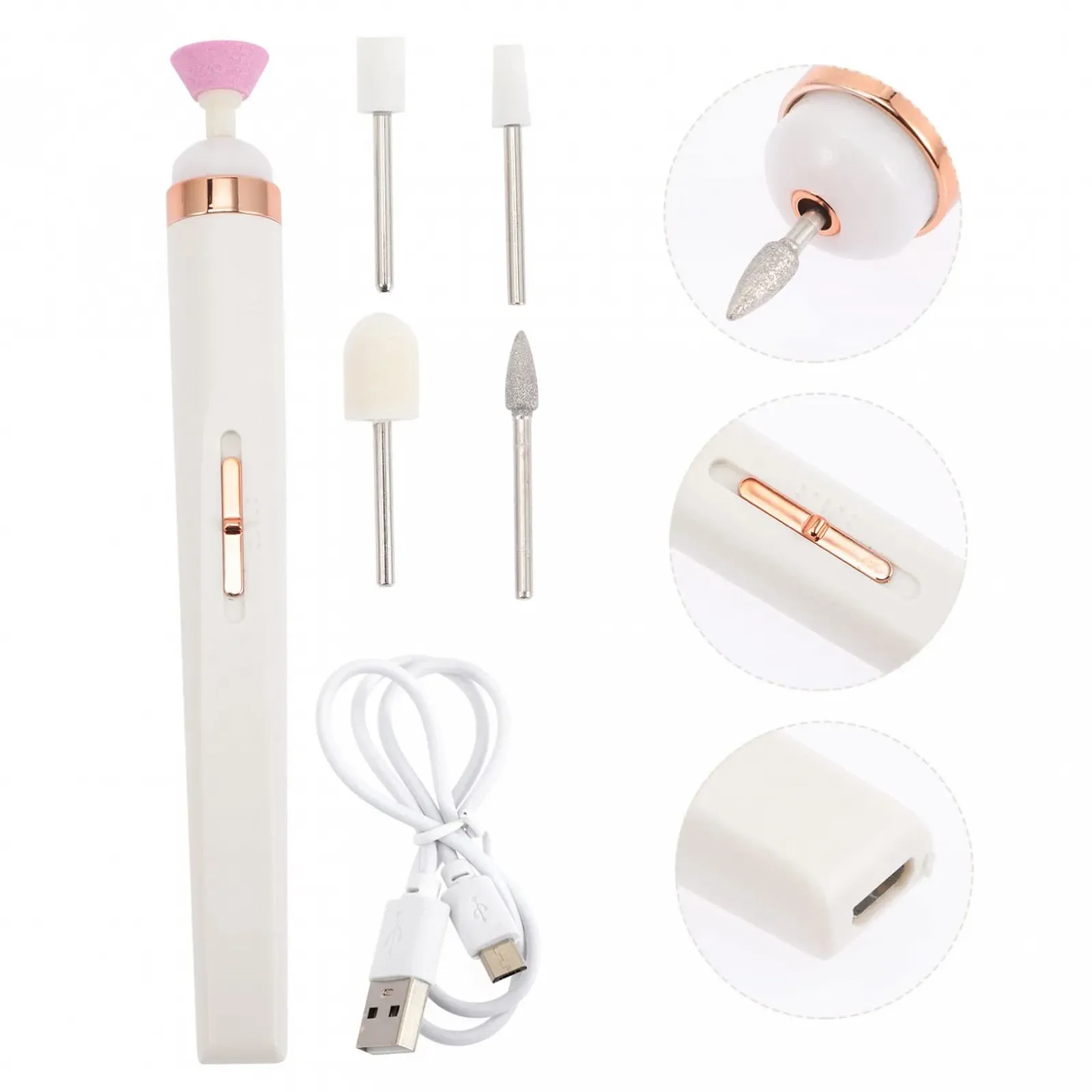 Электрический набор для маникюра и педикюра PACKOVE с полировальными насадками, фото №7 Электрический набор для маникюра и педикюра PACKOVE с полировальными насадками, фото №7