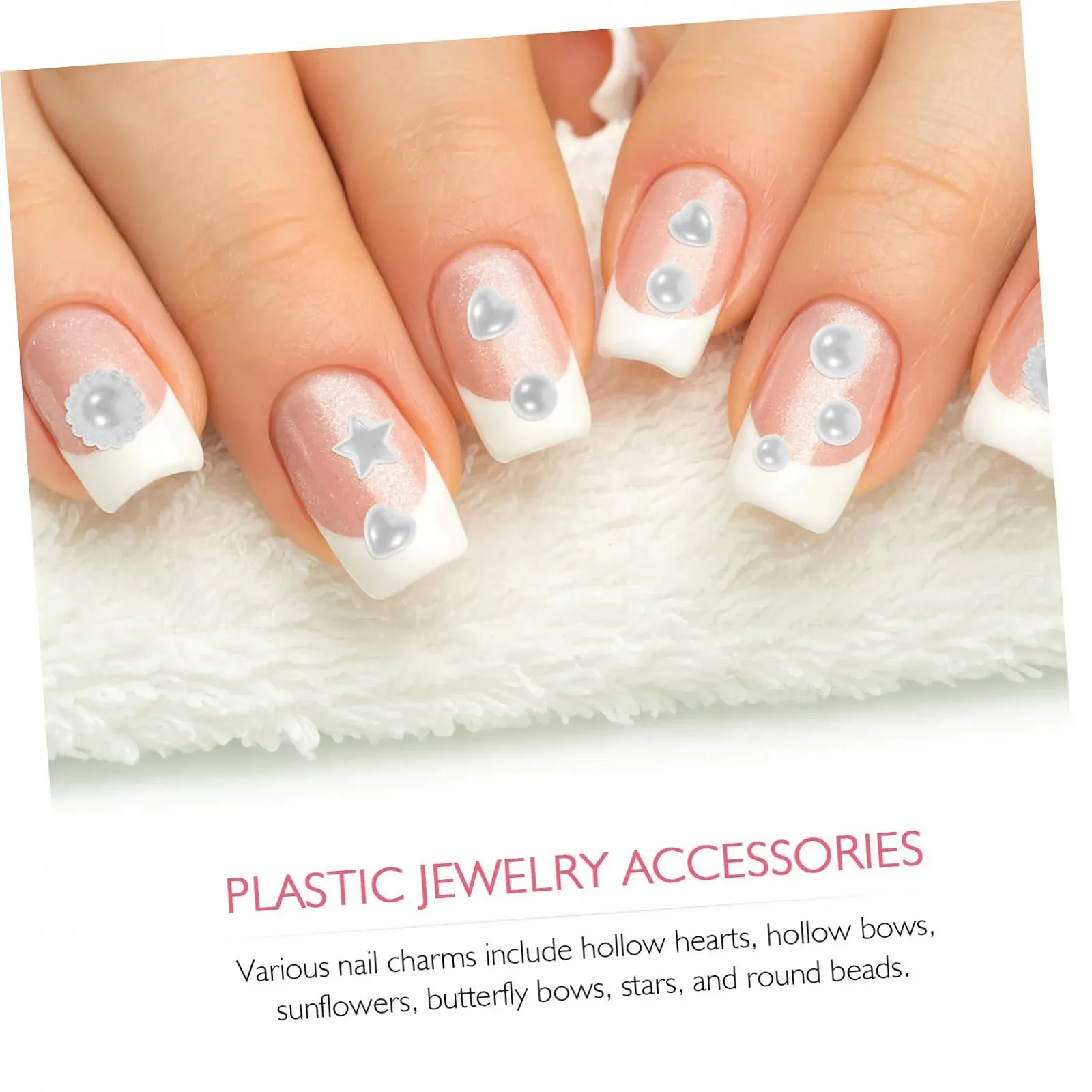 Набор для нейл-арта Healvian 2 шт., пластик, подвески для ногтей, бижутерия, стразы для волос, аксессуары для девочек, оконная валентность, 3D пластиковые бусины в форме сердца, фото №7